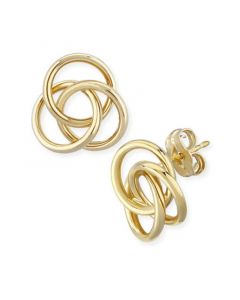 Love Knot Stud Earrings in 14k Gold