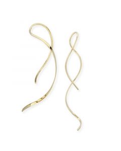 Freeform Swirl Threader Earrings Set in 14k Gold