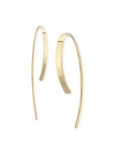 Simple Sweep Drop Earrings Set in 14k Gold