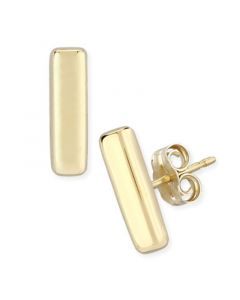 Bar Stud Earrings Set in 14k Gold