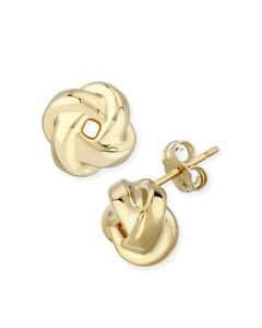 Love Knot Stud Earrings Set in 14k Gold (8mm)