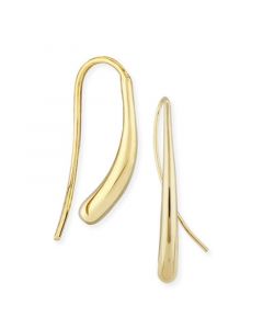 Fluid Teardrop Earrings Set in 14k White or Yellow Gold