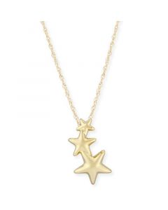 Triple Star Crawler Necklace Set in 14k Gold