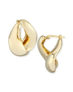 Bypass Hoop Earrings Set in 14k Gold