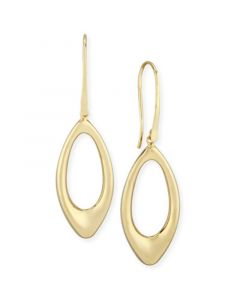 Open Teardrop Earrings Set in 14k Gold