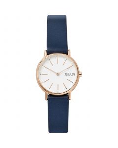 Women's Signatur Navy Leather Strap Watch 30mm