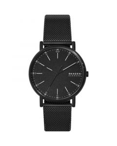 Men's Signatur Black Stainless Steel Mesh Bracelet Watch 40mm