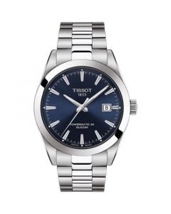 Men's Swiss Automatic T-Classic Gentleman Powermatic 80 Silicium Stainless Steel Bracelet Watch 40mm