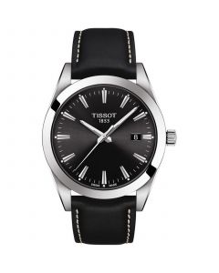 Men's Swiss T-Classic Gentleman Black Leather Strap Watch Watch 40mm