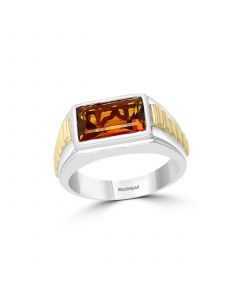 EFFY® Men's Sahara Citrine (3 1/3 ct. t.w) Ring in 18k Yellow Gold Plated Sterling Silver