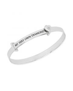 Children's Diamond Accent Expander Bangle Bracelet in Sterling Silver