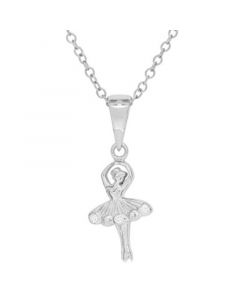 Children's Diamond Accent Ballerina Necklace in Sterling Silver