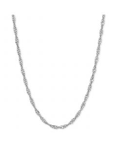 Singapore Link 20" Chain Necklace in Sterling Silver