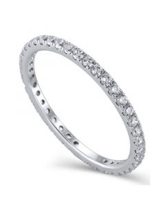 Certified Diamond (1/2 ct.t .w.) Eternity Band in 14K White Gold