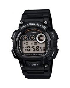 Men's Digital Black Resin Strap Watch 44mm