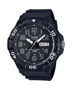 Men's Black Resin Strap Watch 50mm