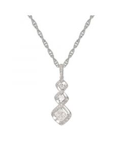 3/8 ct. t.w. Diamond Pendant 18" Necklace in 14k White Gold