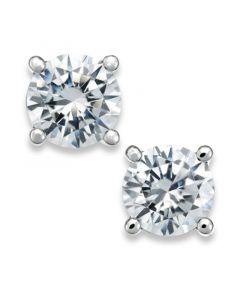 Diamond Stud Earrings in 18k White Gold (1-1/2 ct. t.w.), Created for Macy's