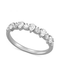 Diamond Pear-Cut Band (3/4 ct. t.w.) in 14k White Gold