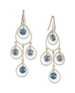 Blue Topaz Chandelier Drop Earrings (8-3/4 ct. t.w.) in 14k Vermeil over Sterling Silver