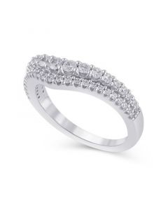 Certified Diamond (5/8 ct. t.w.) Contour Band in 14K White Gold