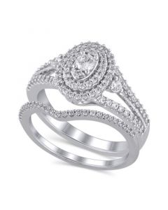 Certified Diamond (3/4 ct. t.w.) Bridal Set in 14K White Gold