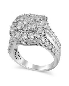 Certified Diamond (3 ct.t.w.) Engagment Ring in 14k White Gold