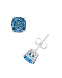 Blue Topaz (2-1/2 ct. t.w.) Stud Earrings in Sterling Silver