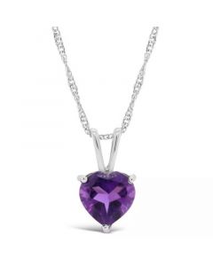 Blue Topaz (2-1/3 ct. t.w.) Pendant Necklace in Sterling Silver. Also Available in Amethyst (1-5/8 ct. t.w.)