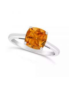 Citrine (1-7/8 ct. t.w.) Ring in Sterling Silver. Also Available in Rose Quartz (2-1/4 ct. t.w.) and Amethyst (1-3/4 ct. t.w.)