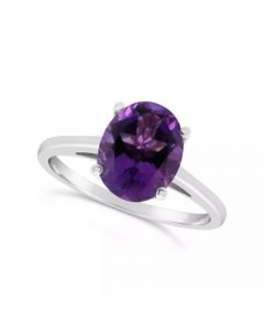 Amethyst (2-1/3 ct. t.w.) Ring in Sterling Silver. Also Available in Citrine (2-5/8 ct. t.w.) and London Blue Topaz (3 ct. t.w.)