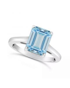 Sky Blue Topaz (4-1/6 ct. t.w.) Ring in Sterling Silver. Also Available in Rose Quartz (3-1/4 ct. t.w.)