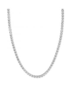 EFFY® Men's Box Link 22" Chain Necklace in Sterling Silver