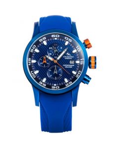 Men's Speedboat Blue Silicone Performance Timepiece Watch 46mm