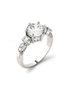 Moissanite Engagement Ring 2-1/5 ct. t.w. Diamond Equivalent in 14k White Gold