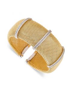 Diamond Cuff Bracelet (1/2 ct. t.w.) in 14k Gold-Plated Sterling Silver