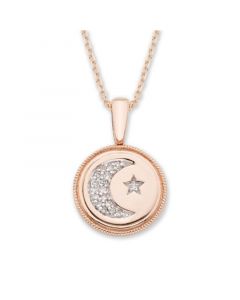 Diamond (1/20 ct. t.w.) Celestial Pendant in 14k Yellow or Rose Gold