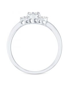 Lab Grown Diamond Cluster Ring (1/4 ct. t.w.) in Sterling Silver