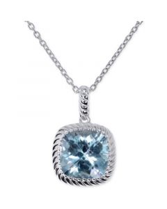 Blue Topaz 18" Pendant Necklace (8-1/2 ct. t.w.) in Sterling Silver