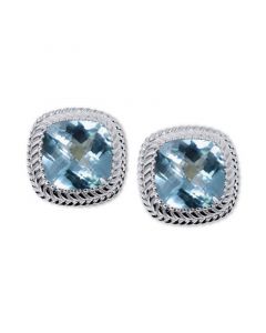 Blue Topaz Stud Earrings (17 ct. t.w.) in Sterling Silver