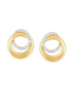 Diamond Interlocking Circle Stud Earrings (1/10 ct. t.w.) in 10k Gold