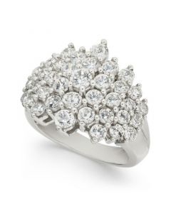 Diamond Cluster Statement Ring (3 ct. t.w.) in 14k White Gold