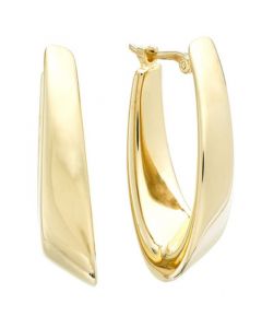 14k Gold Earrings, Visor Earrings