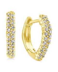 Diamond Square Hoop Earrings (1/6 ct. t.w.) in 10k Gold