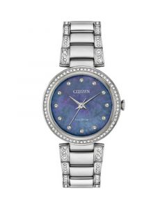 Eco-Drive Women's Silhouette Stainless Steel & Crystal Bracelet Watch 28mm