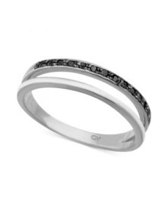 Diamond Split Shank Band (1/10 ct. t.w.) in Sterling Silver