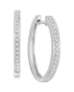 3-Pc. Set Diamond Small Hoop Earrings (1/3 ct. t.w.) in Sterling Silver, Gold-Plate & Rose Gold-Plate