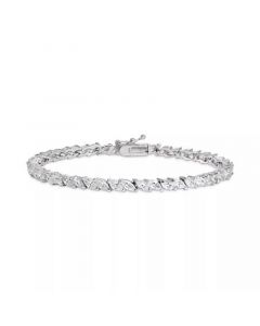 Cubic Zirconia Marquise Tennis Bracelet in Sterling Silver, Created for Macy's