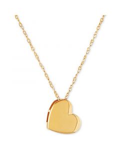 Polished Heart 17" Pendant Necklace in 10k Gold