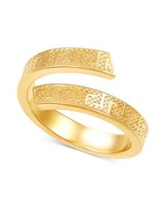 Greek Key Bypass Statement Ring in 10k Gold